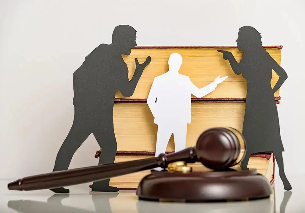 image of couple arguing through divorce Barnstaple